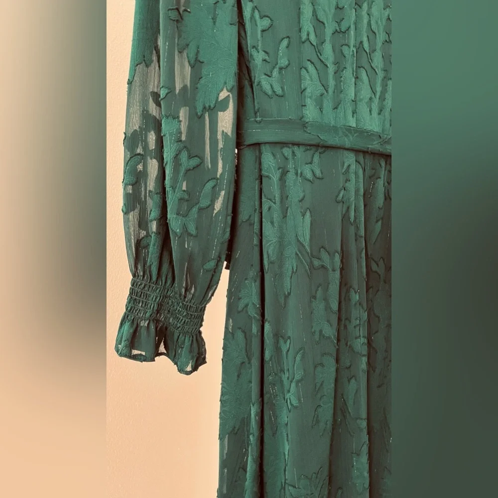 *HOLIDAY* Jessica Howard Long Sleeve Emerald Green Dress (Sz 4P) - Picture 13 of 16
